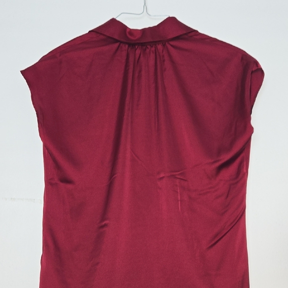 Maison D'Amelie Burgundy Wine Button Down Shirt - Picture 4 of 4